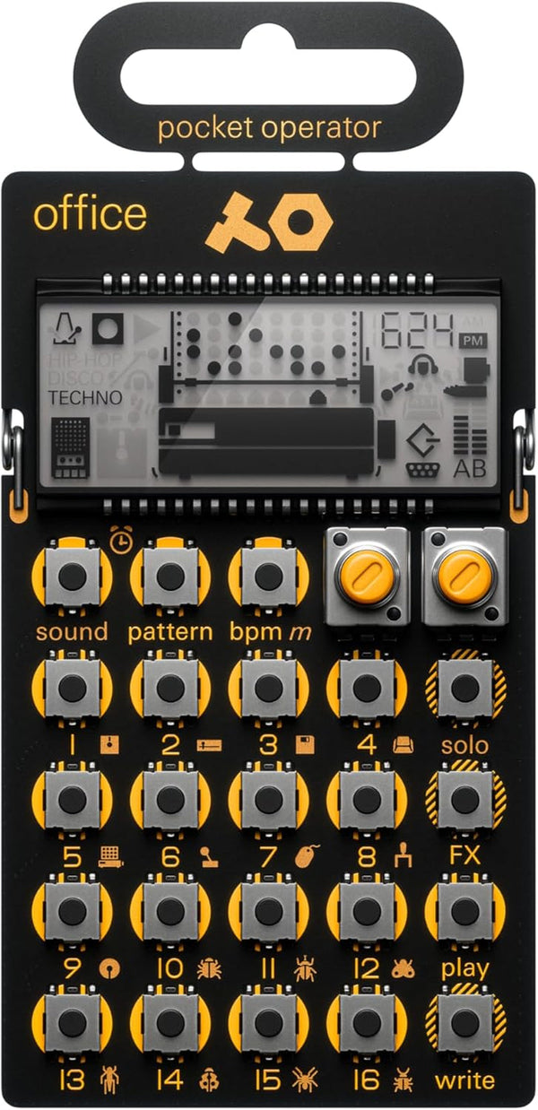 Pocket Operator PO-24 Office, Noise Percussion Drum Machine and Sequencer, with Parameter Locks, Solo Functionality and Punch-In Effects