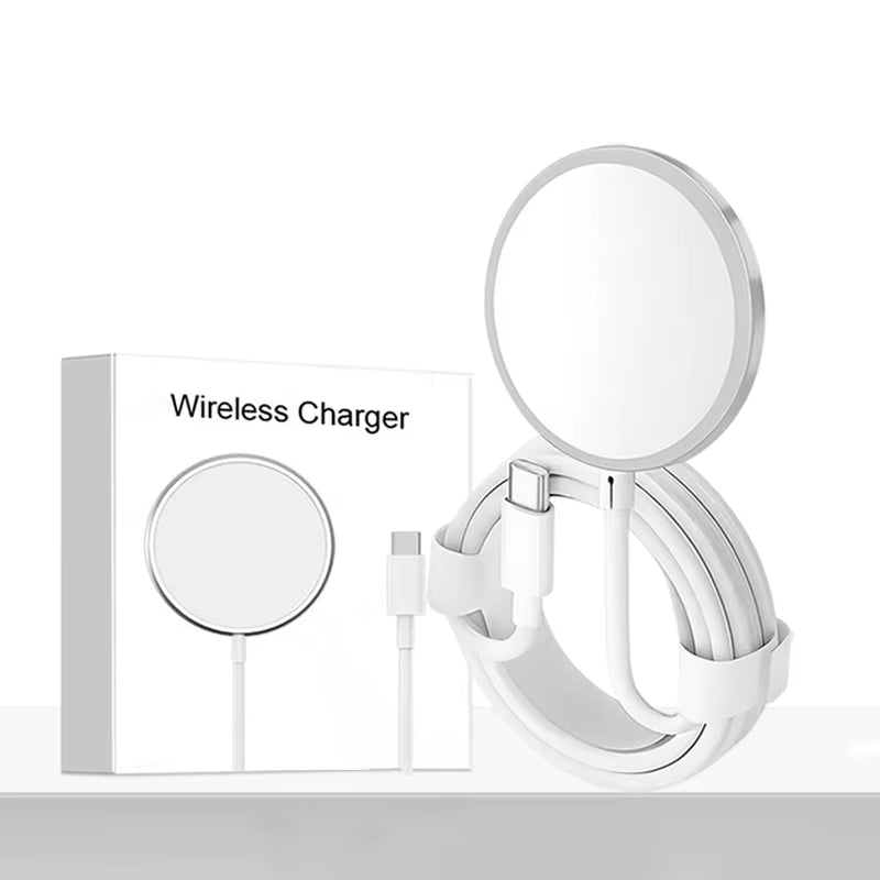 Cargador Inalámbrico Magnético Original para Apple MagSafe | iPhone 12 a 17 Pro Max, Plus y Airpods | Carga Rápida Tipo C