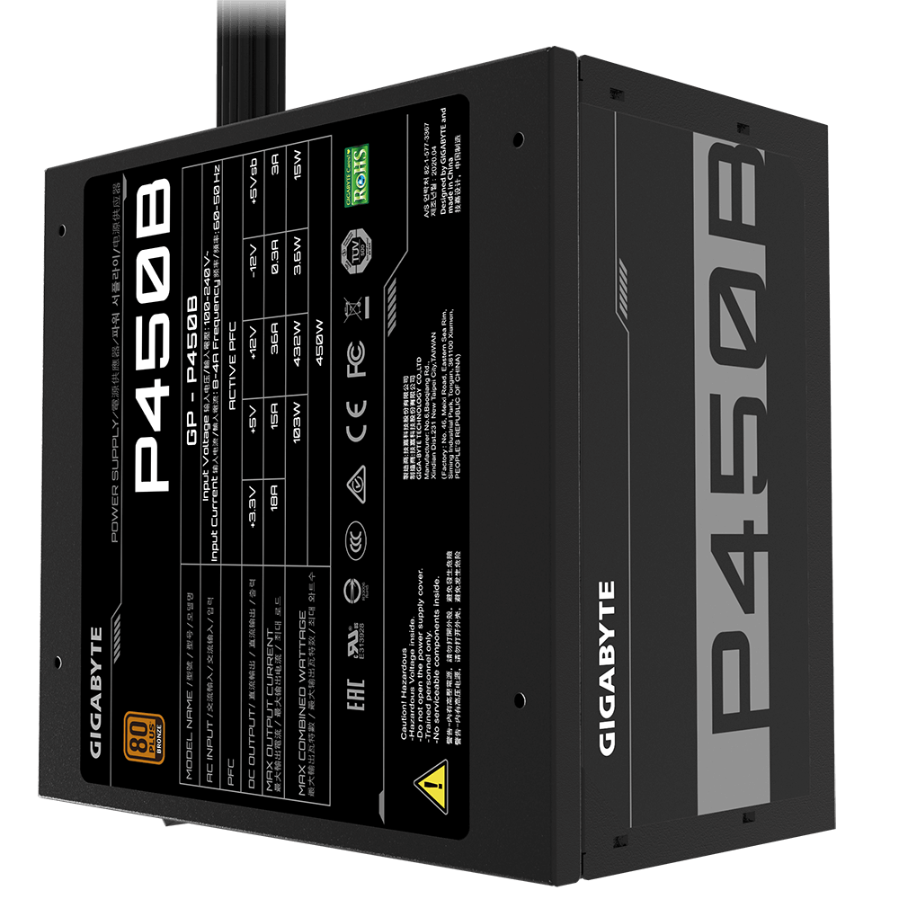 Fuente de Poder Gigabyte Power supply 450 Watt 80+ Bronze