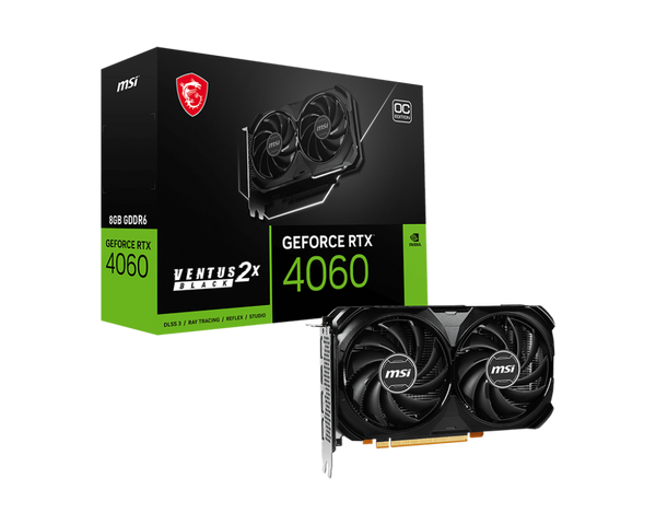 MSI GeForce RTX 4060 VENTUS 2X BLACK 8G OC GPU