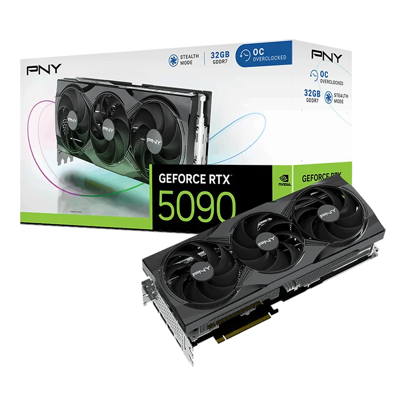 PNY GeForce RTX 5090 32GB Overclocked Triple Fan GPU
