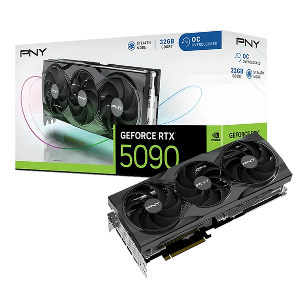 PNY GeForce RTX 5090 32GB Overclocked Triple Fan GPU