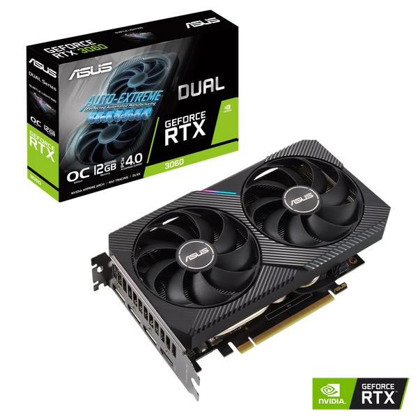 ASUS Dual GeForce RTX 3060 V2 OC Edition 12GB GDDR6 GPU