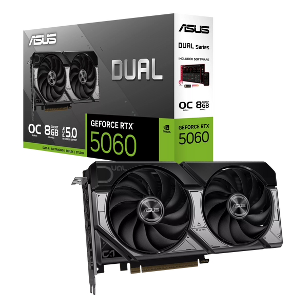 ASUS Dual GeForce RTX 5060 8GB GDDR7 OC Edition GPU