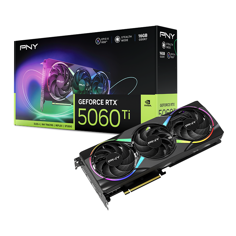PNY GeForce RTX 5060 Ti 16GB EPIC-X RGB Triple Fan GPU