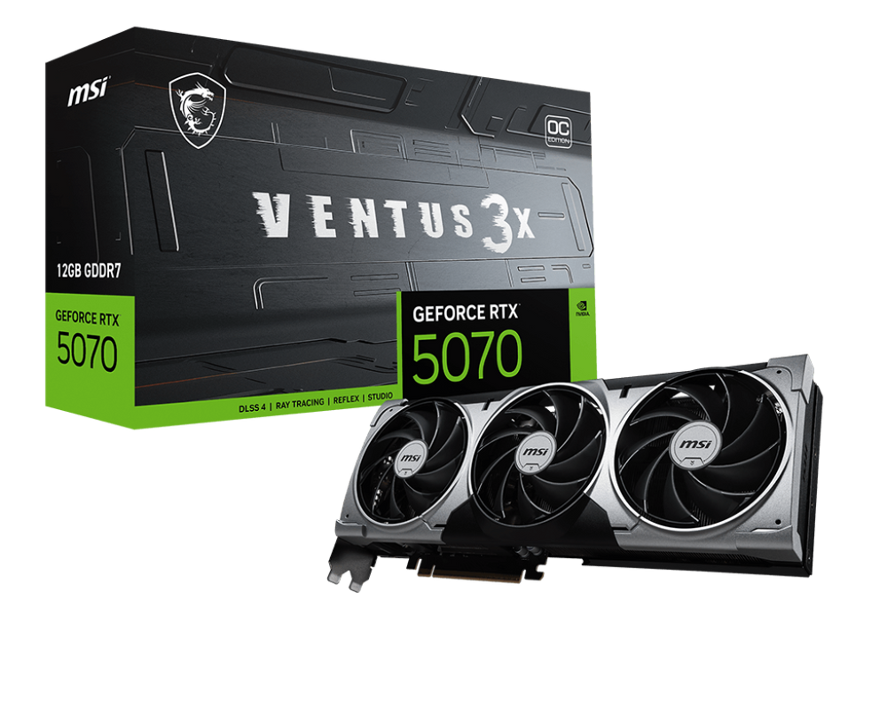 MSI GeForce RTX 5070 12G VENTUS 3X OC GPU
