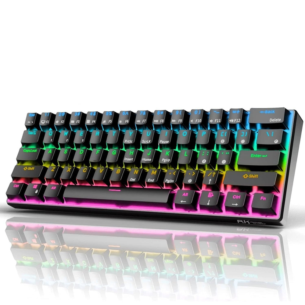 Teclado Gamer Mecánico Royal Kludge RK61 RGB- Switch Azul / Color Negro